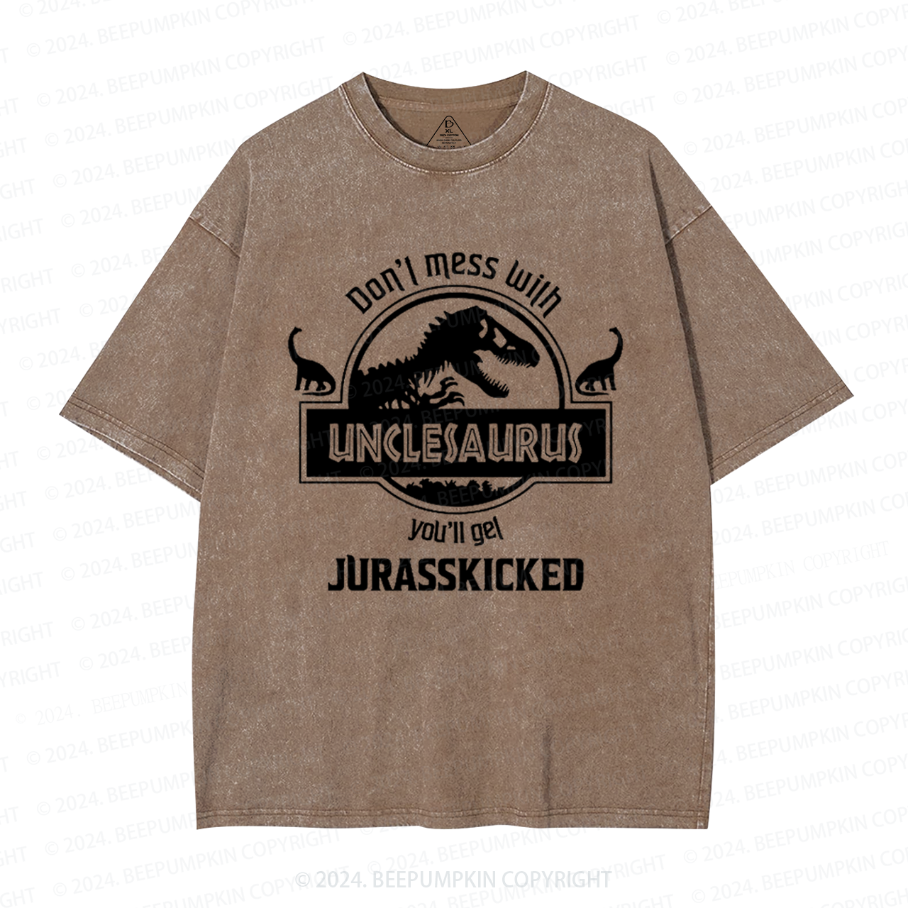 Don't Mess With Unclesaurus You'll Get Jurasskicked Uncle Washed T-Shirts 