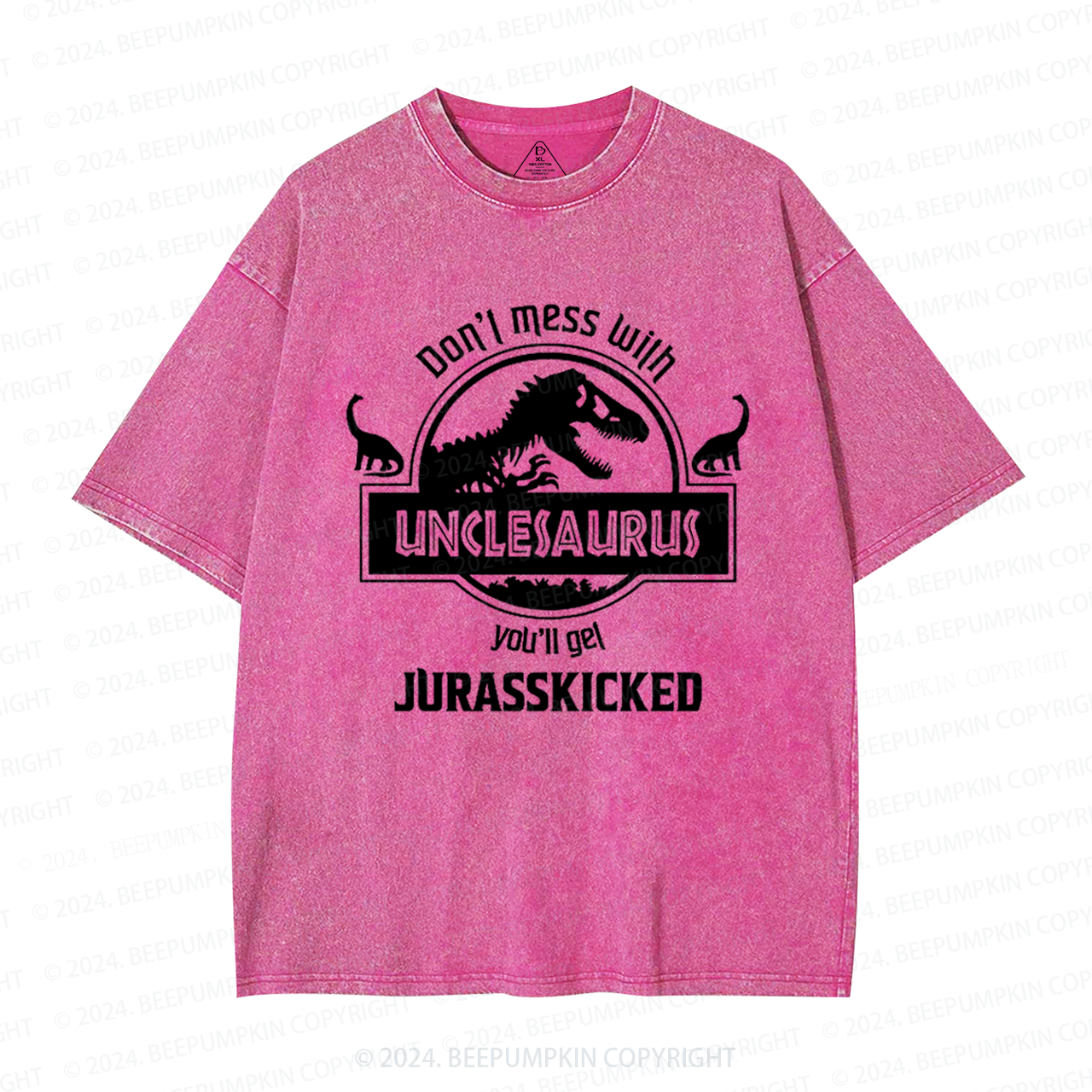 Don't Mess With Unclesaurus You'll Get Jurasskicked Uncle Washed T-Shirts 