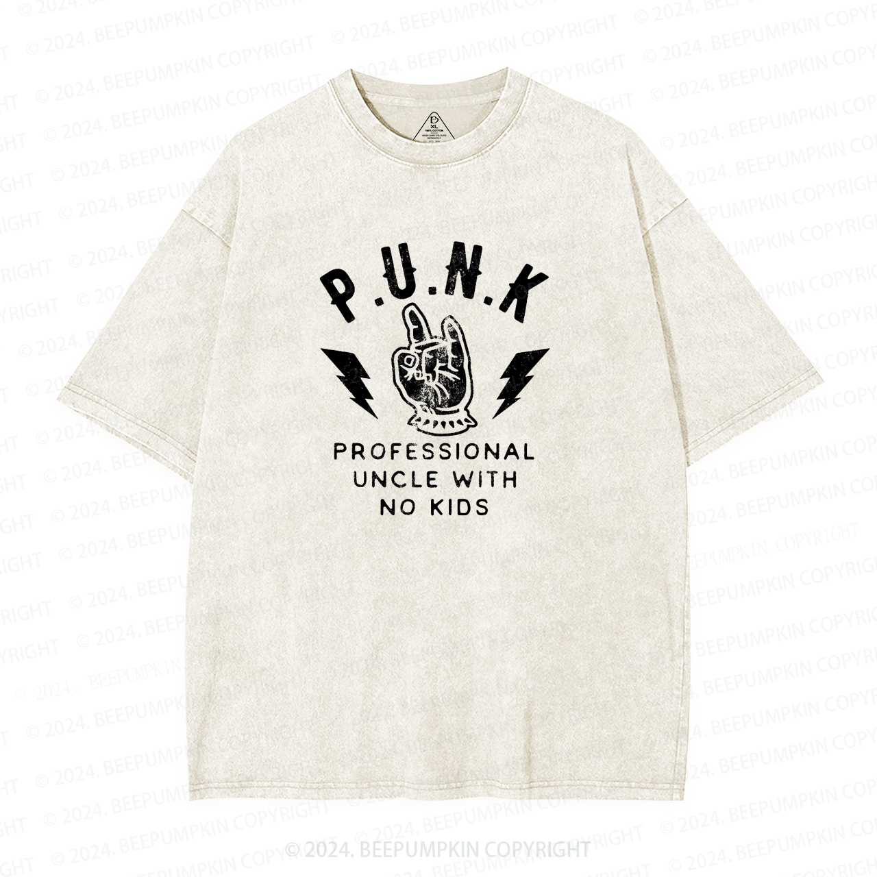 Professional Uncle No Kids Uncle Washed T-Shirts 