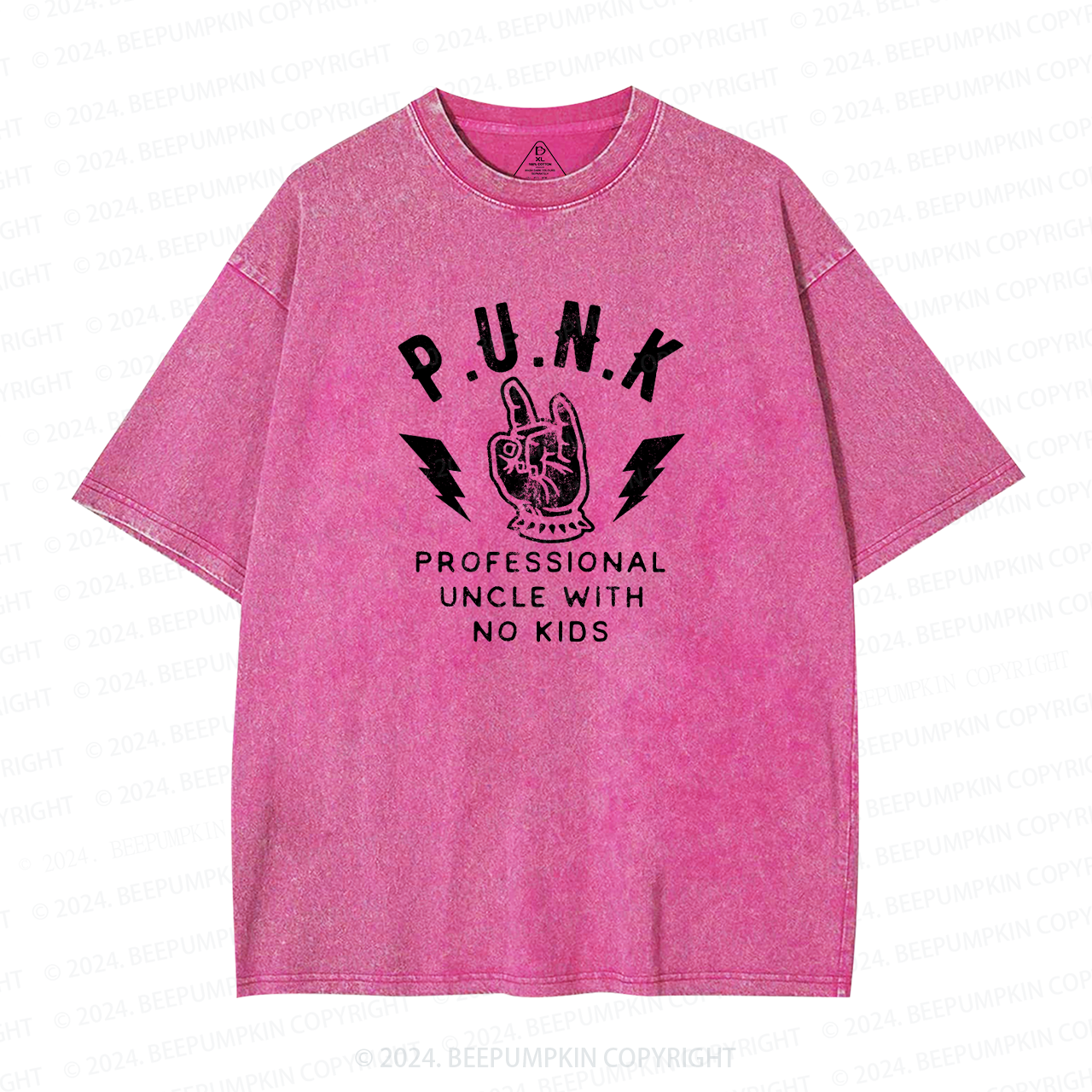 Professional Uncle No Kids Uncle Washed T-Shirts 