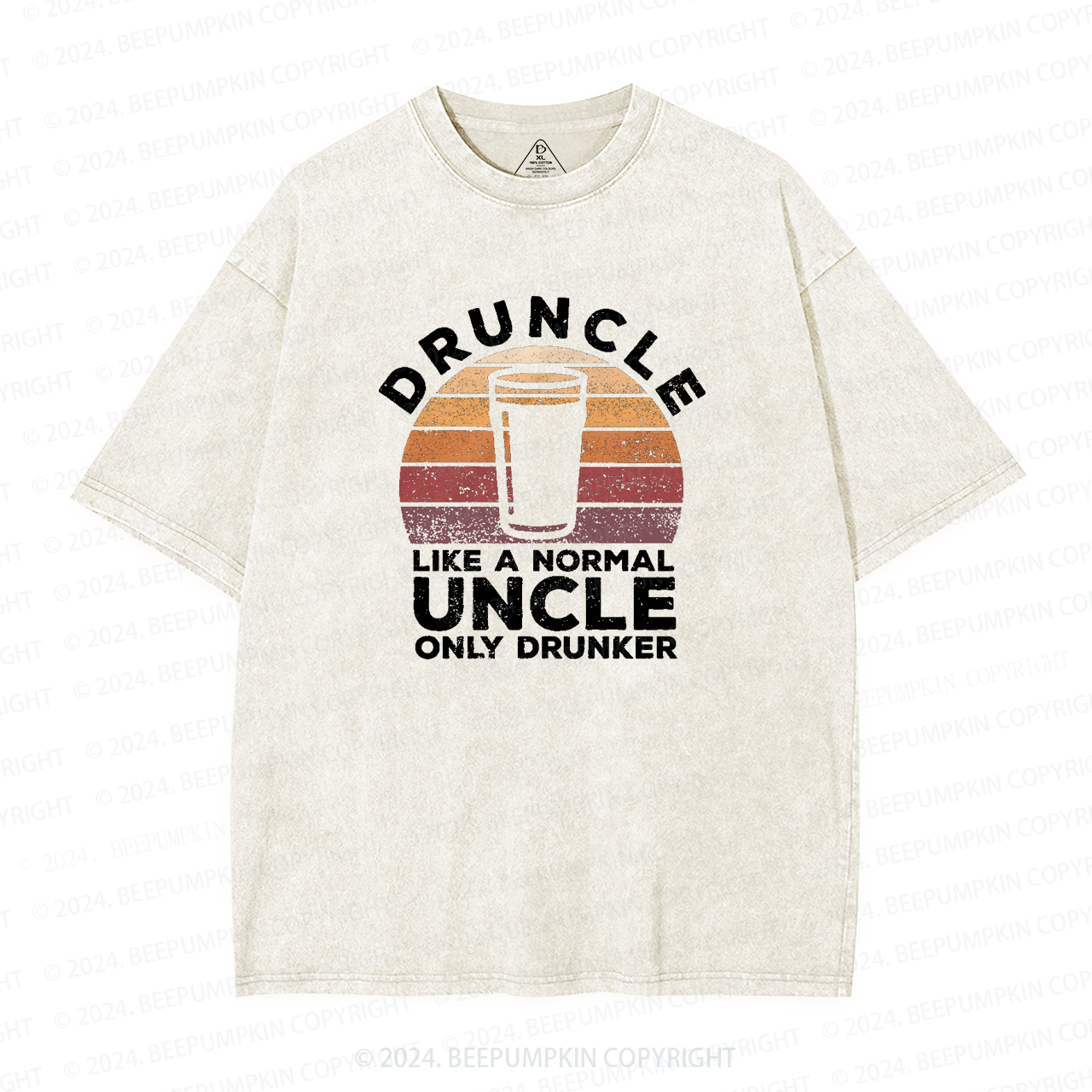 Druncle Like A Normal Uncle Only Drunker Uncle Washed T-Shirts 