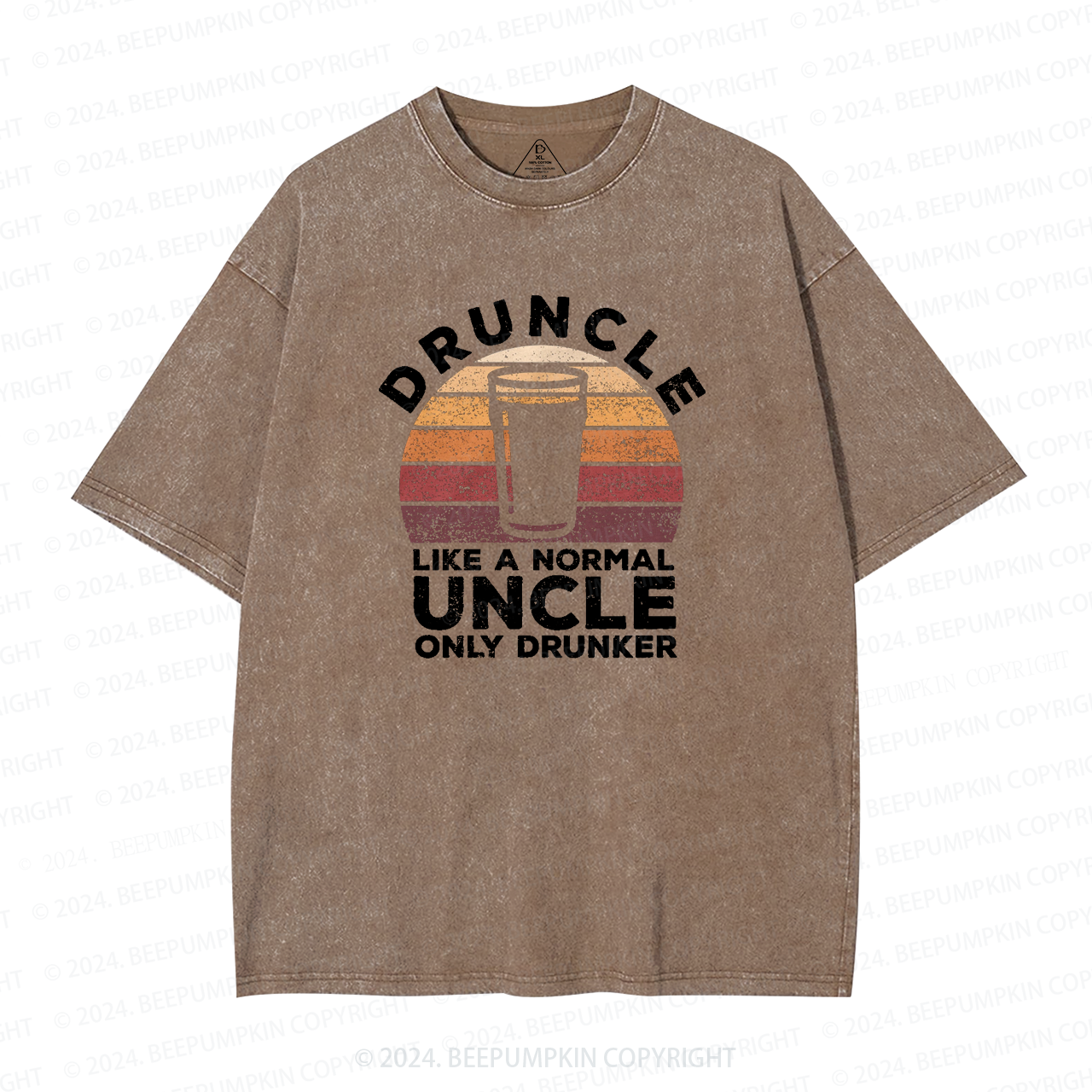 Druncle Like A Normal Uncle Only Drunker Uncle Washed T-Shirts 