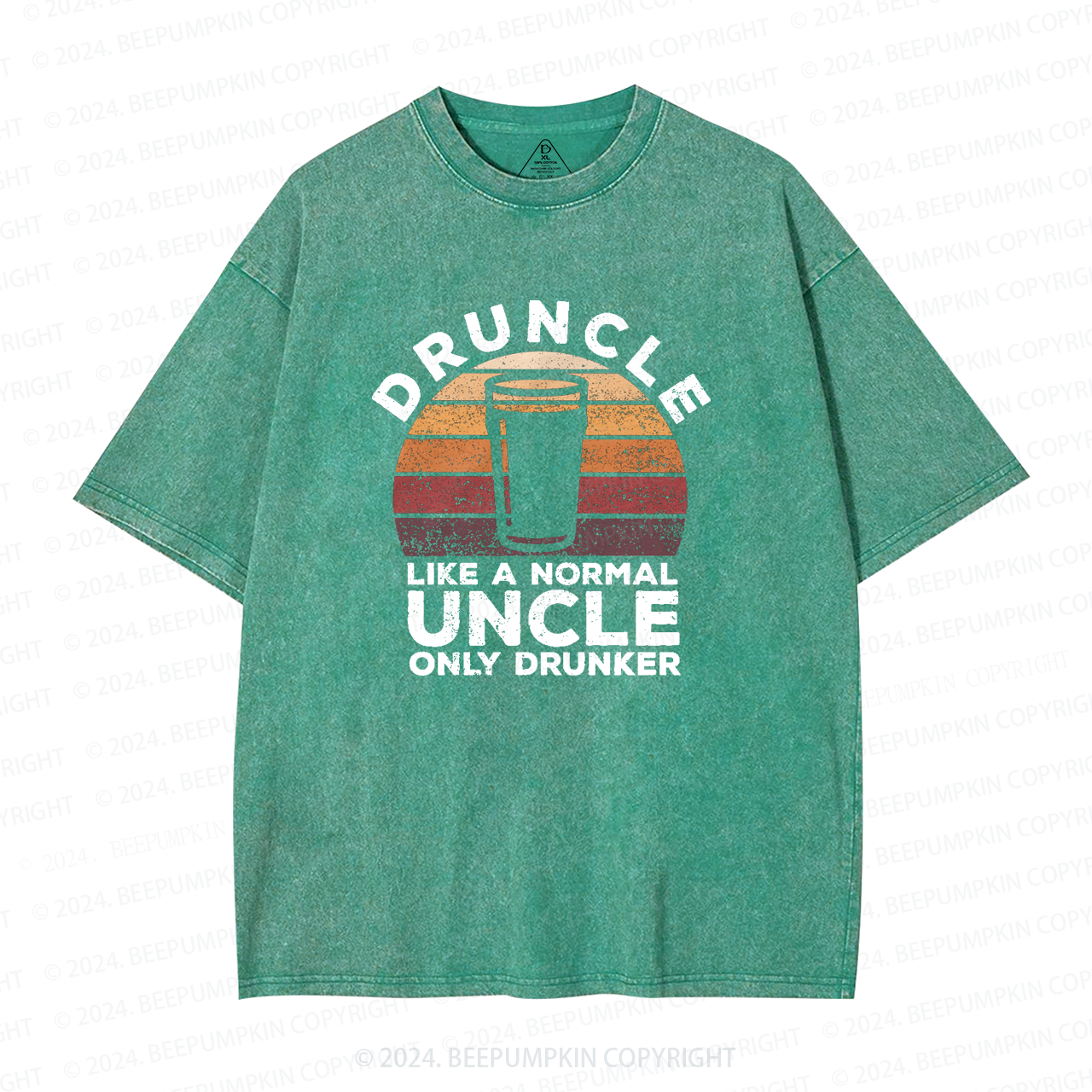 Druncle Like A Normal Uncle Only Drunker Uncle Washed T-Shirts 