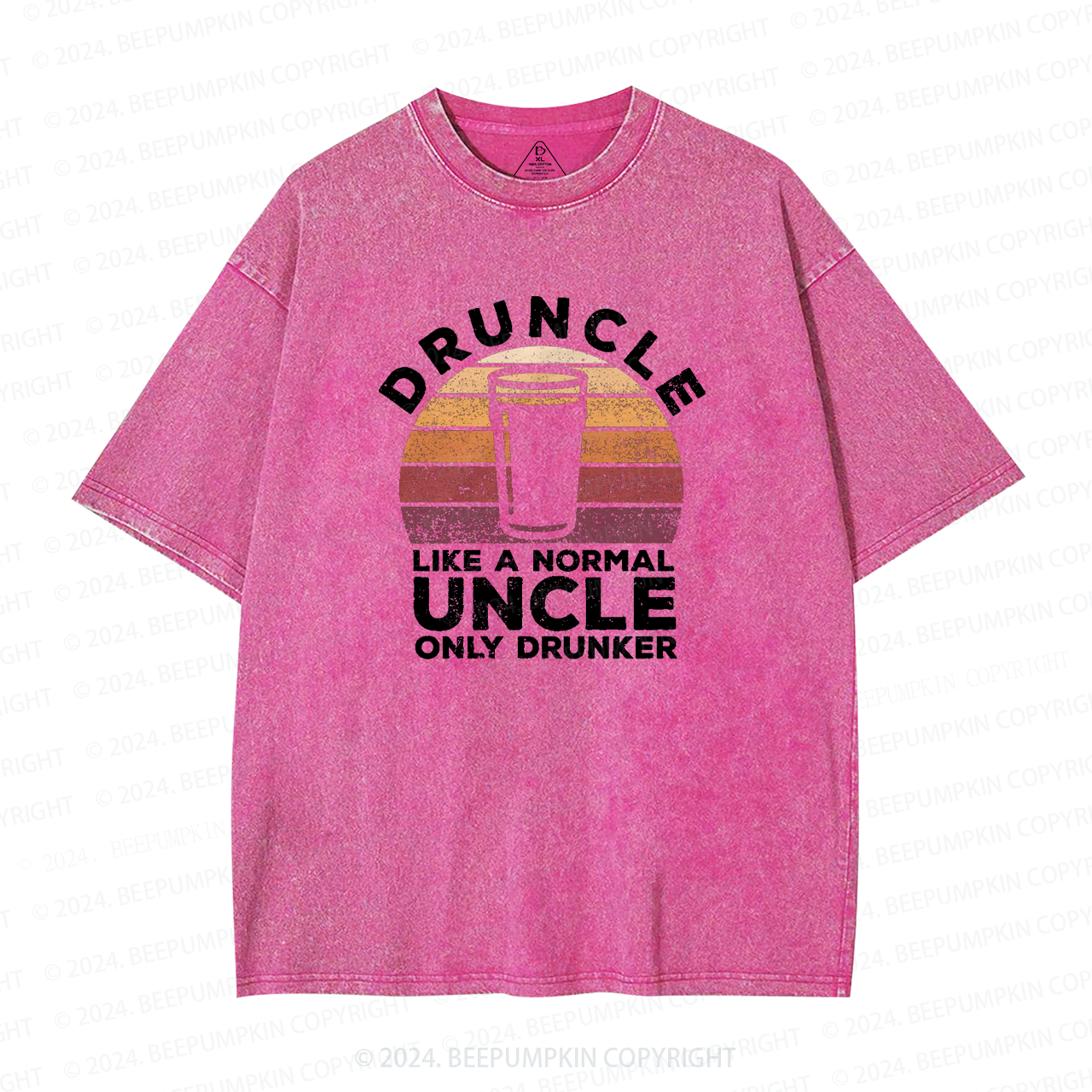 Druncle Like A Normal Uncle Only Drunker Uncle Washed T-Shirts 