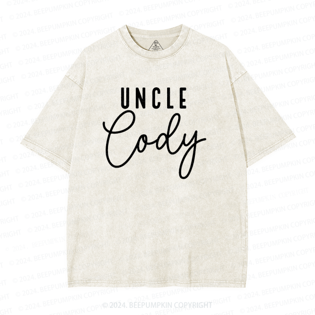  Personalized Uncle Name Washed T-Shirts 