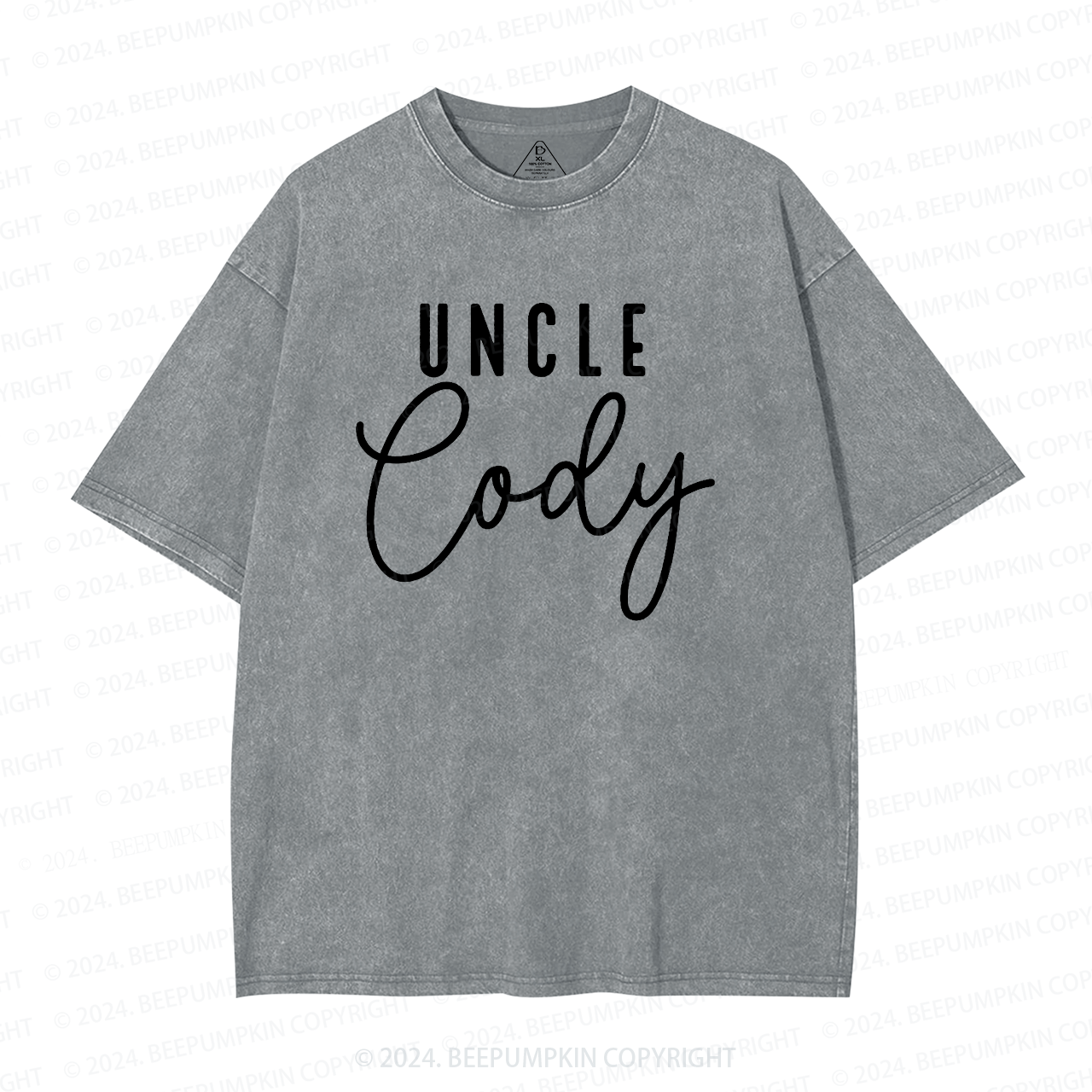  Personalized Uncle Name Washed T-Shirts 
