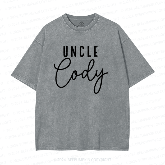  Personalized Uncle Name Washed T-Shirts 