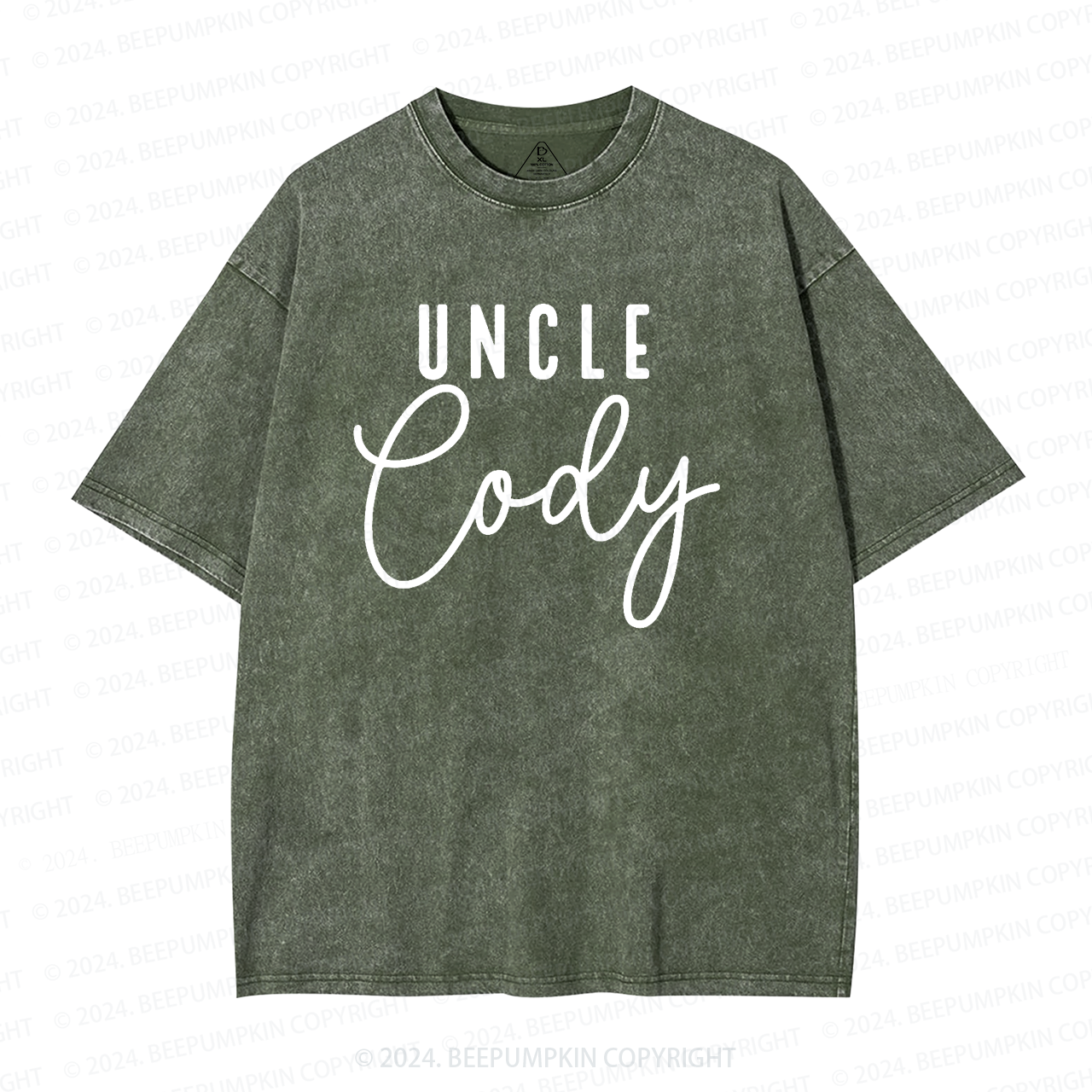  Personalized Uncle Name Washed T-Shirts 