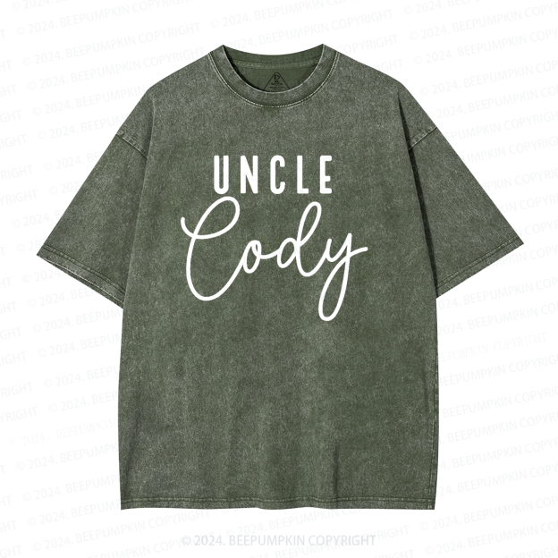  Personalized Uncle Name Washed T-Shirts 