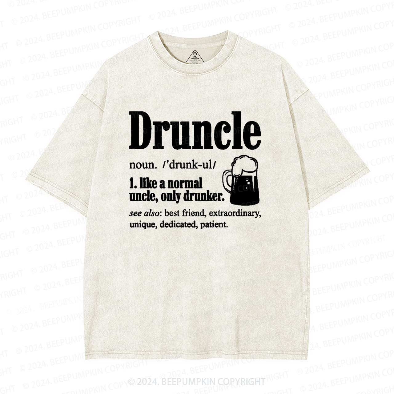 Druncle Like A Normal Uncle Only Drunker Uncle Washed T-Shirts 