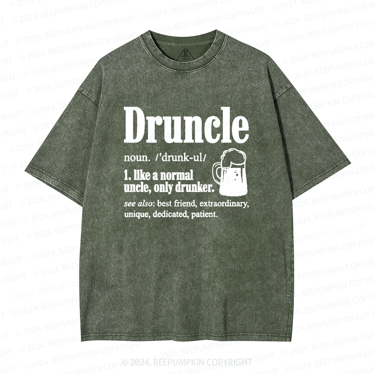 Druncle Like A Normal Uncle Only Drunker Uncle Washed T-Shirts 