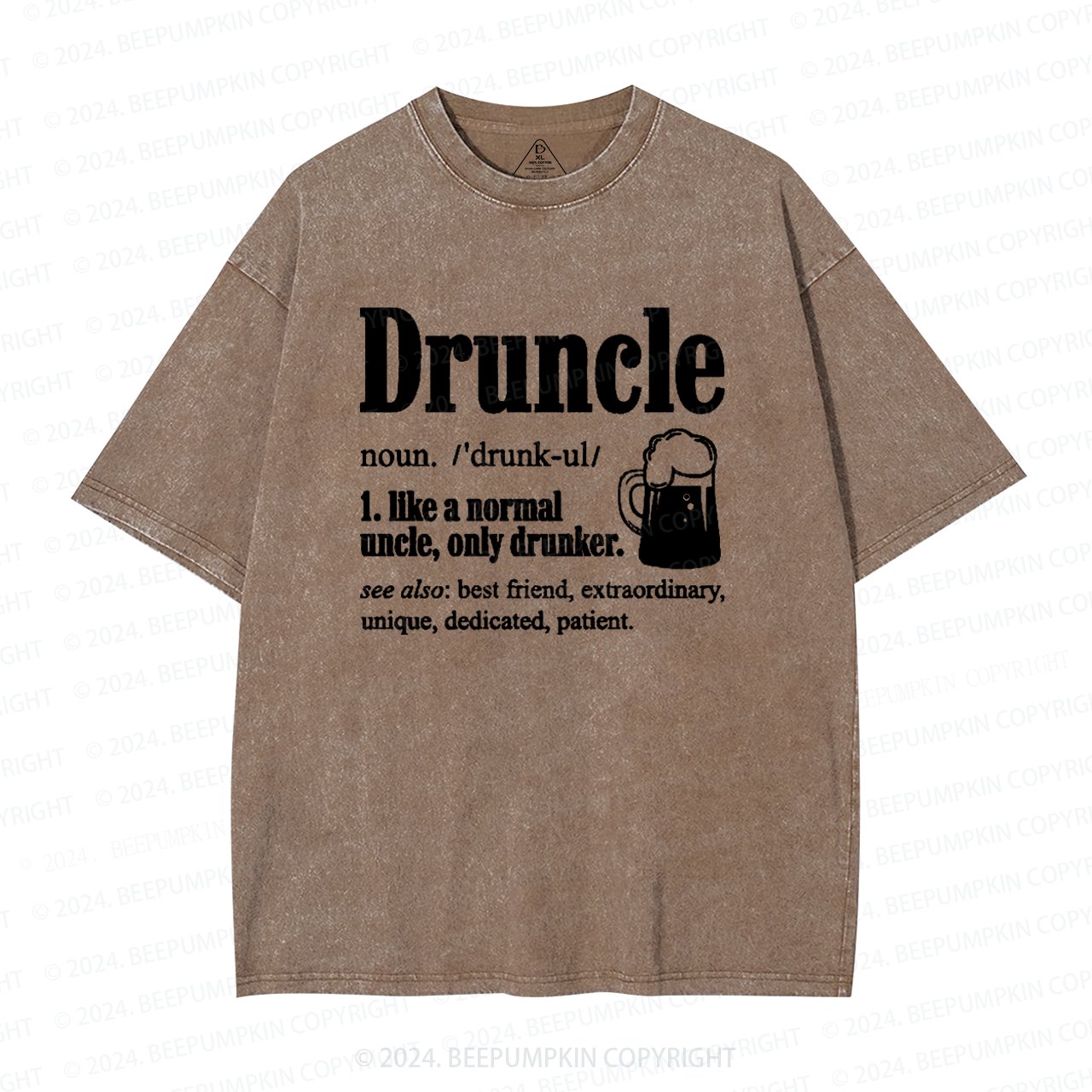 Druncle Like A Normal Uncle Only Drunker Uncle Washed T-Shirts 