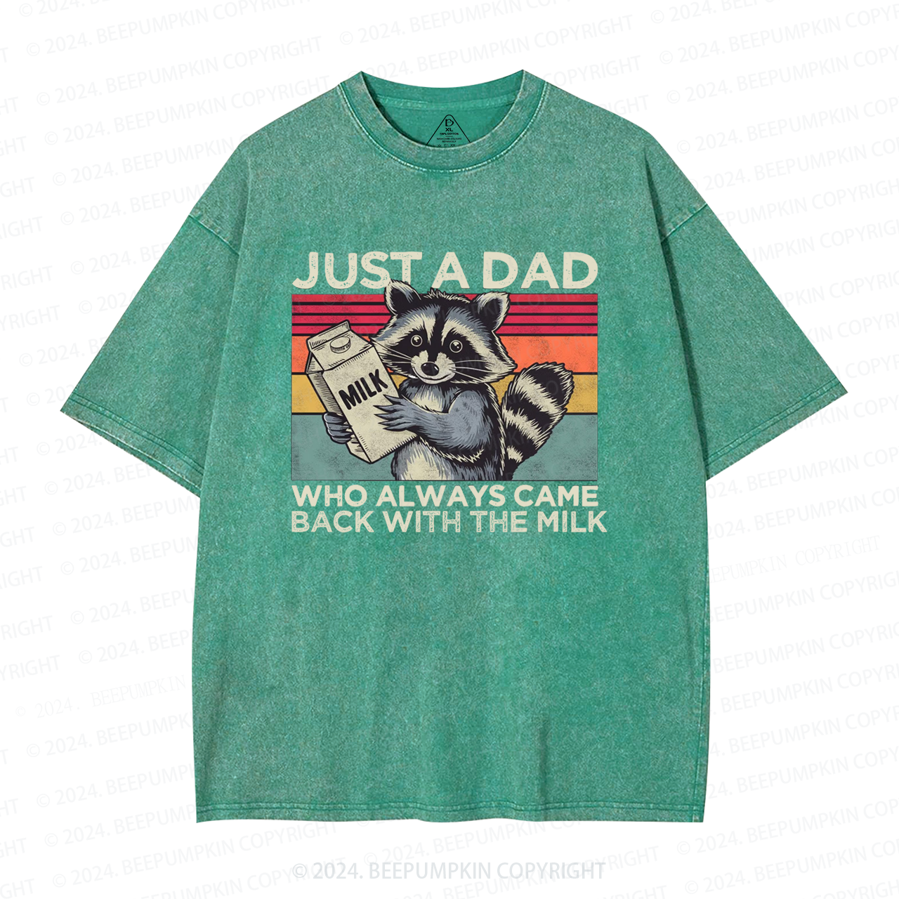 Just A Dad Who Always Came Back With The Milk Dad Washed T-Shirts 