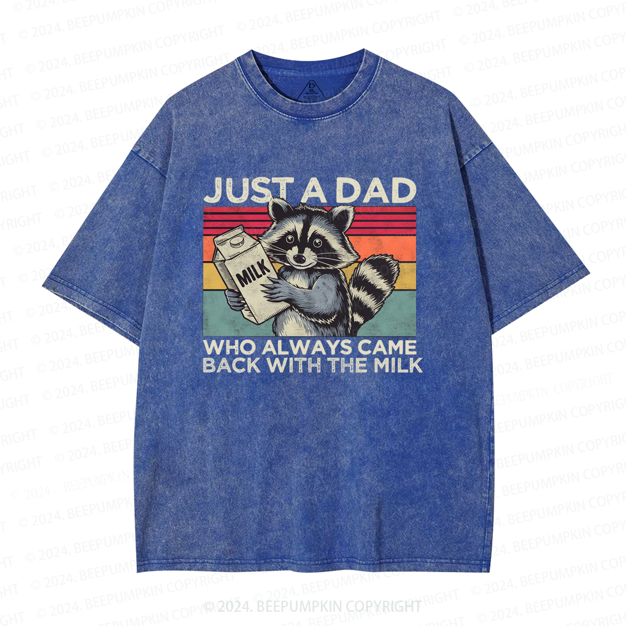 Just A Dad Who Always Came Back With The Milk Dad Washed T-Shirts 