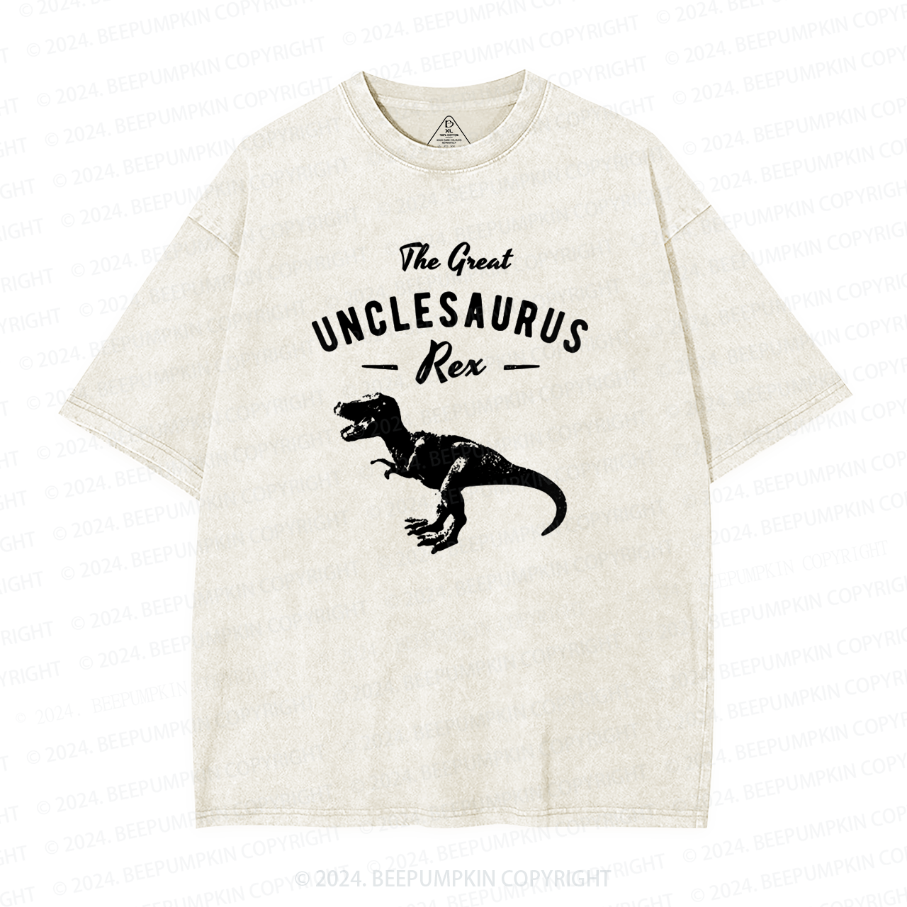 Unclesaurus Tyrannosaurus Rex Uncle Washed T-Shirts 