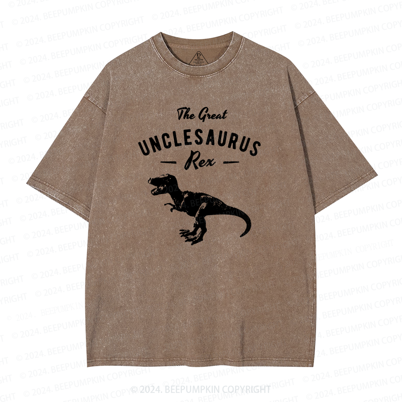 Unclesaurus Tyrannosaurus Rex Uncle Washed T-Shirts 