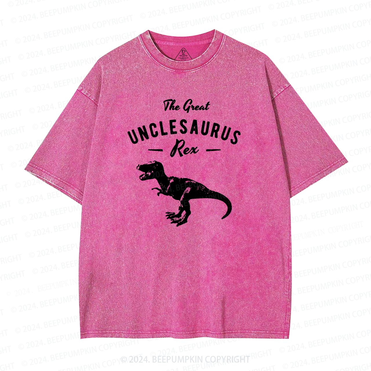 Unclesaurus Tyrannosaurus Rex Uncle Washed T-Shirts 