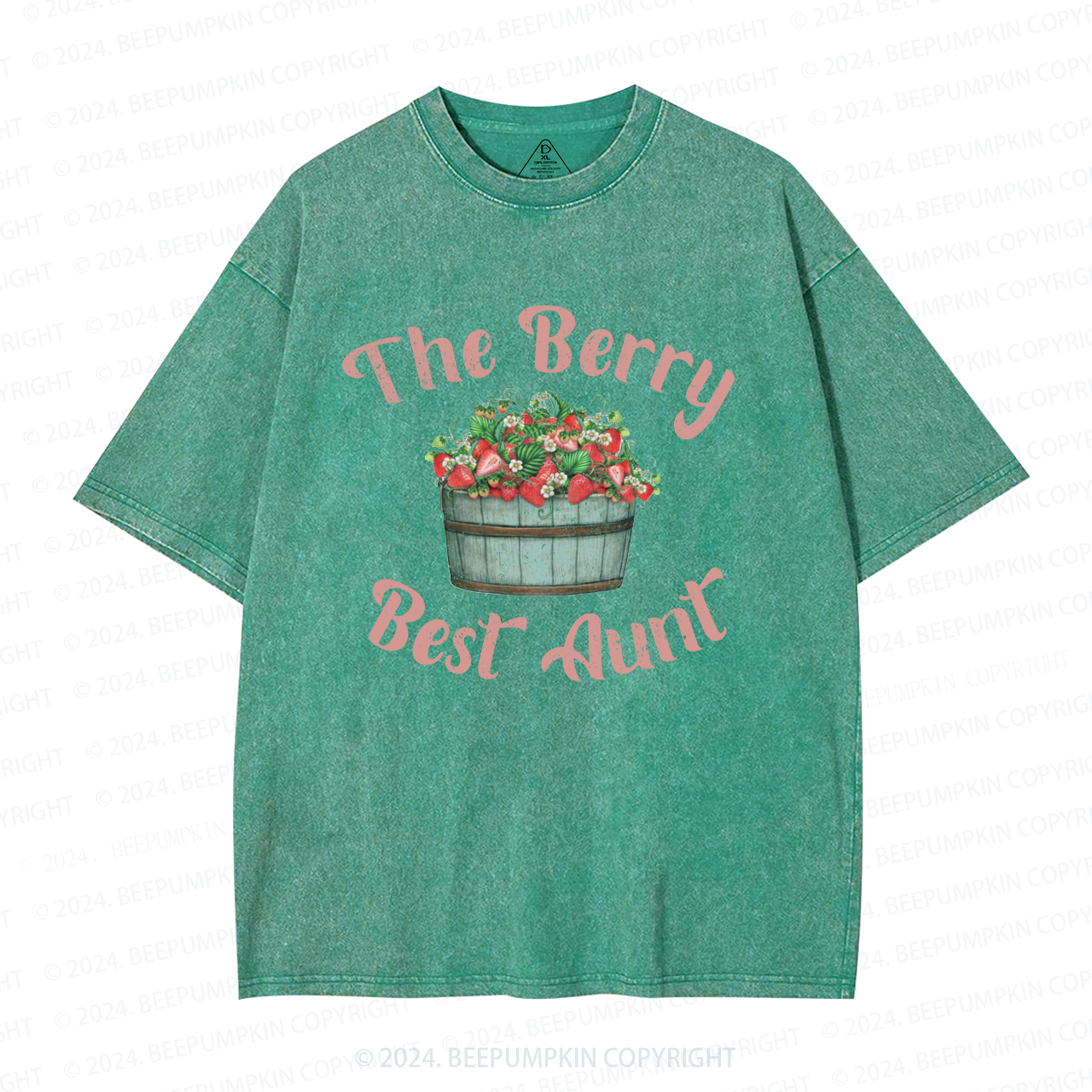 Best Aunt Strawberry Aunt Washed T-Shirts 