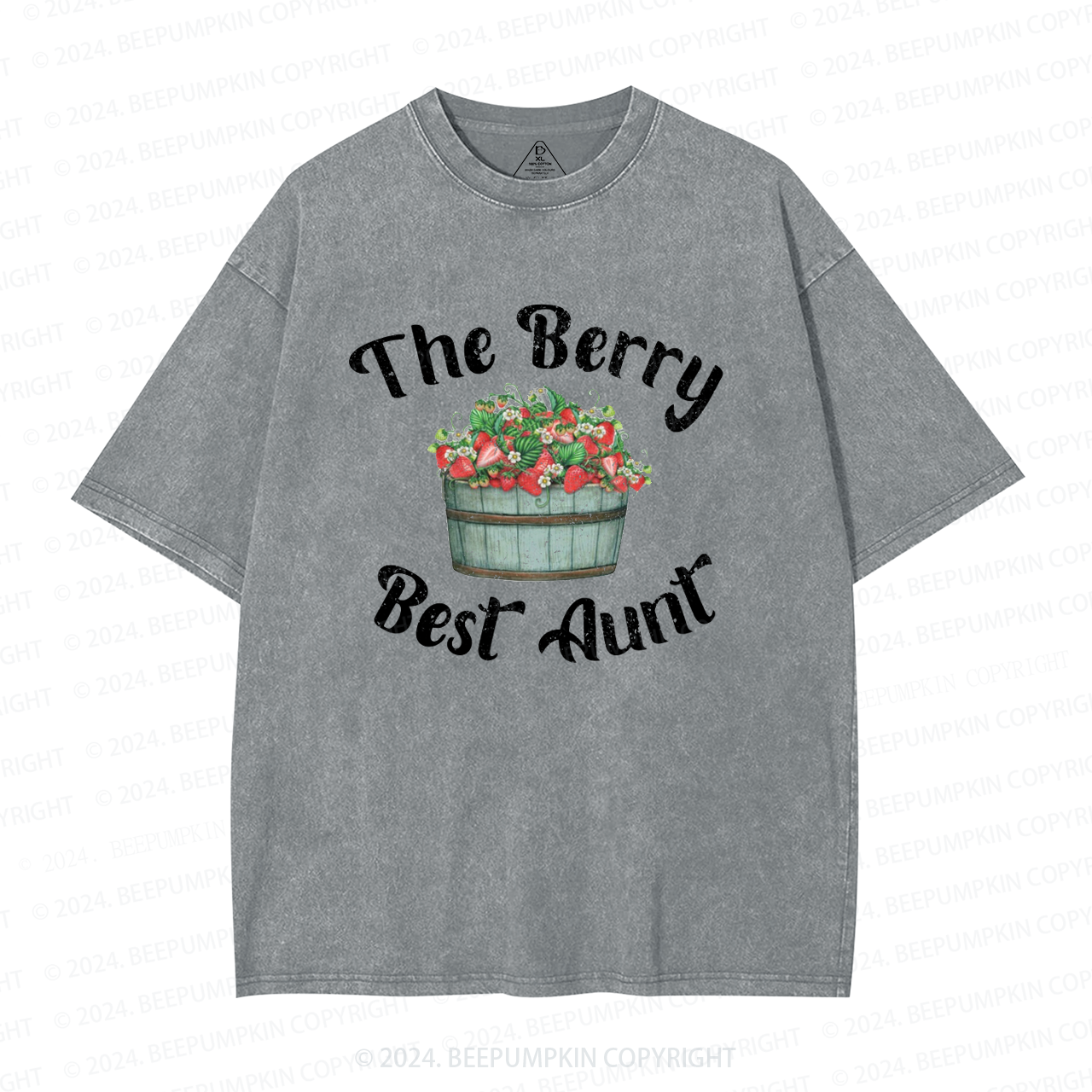 Best Aunt Strawberry Aunt Washed T-Shirts 