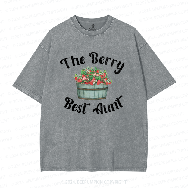 Best Aunt Strawberry Aunt Washed T-Shirts 