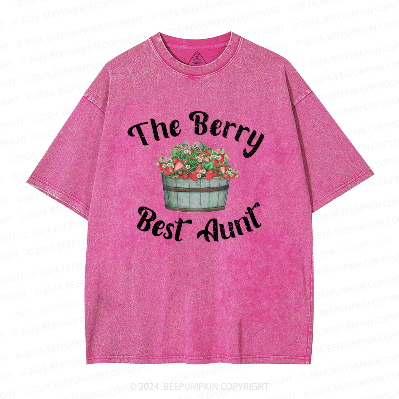 Best Aunt Strawberry Aunt Washed T-Shirts 