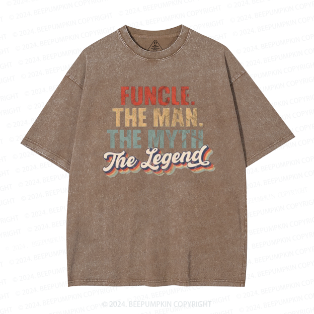 The Man The Myth The Legend Uncle Washed T-Shirts 