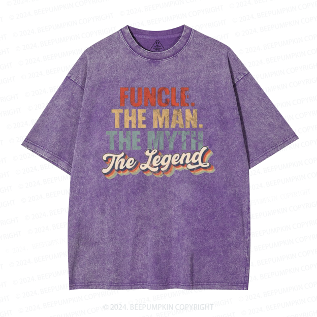 The Man The Myth The Legend Uncle Washed T-Shirts 