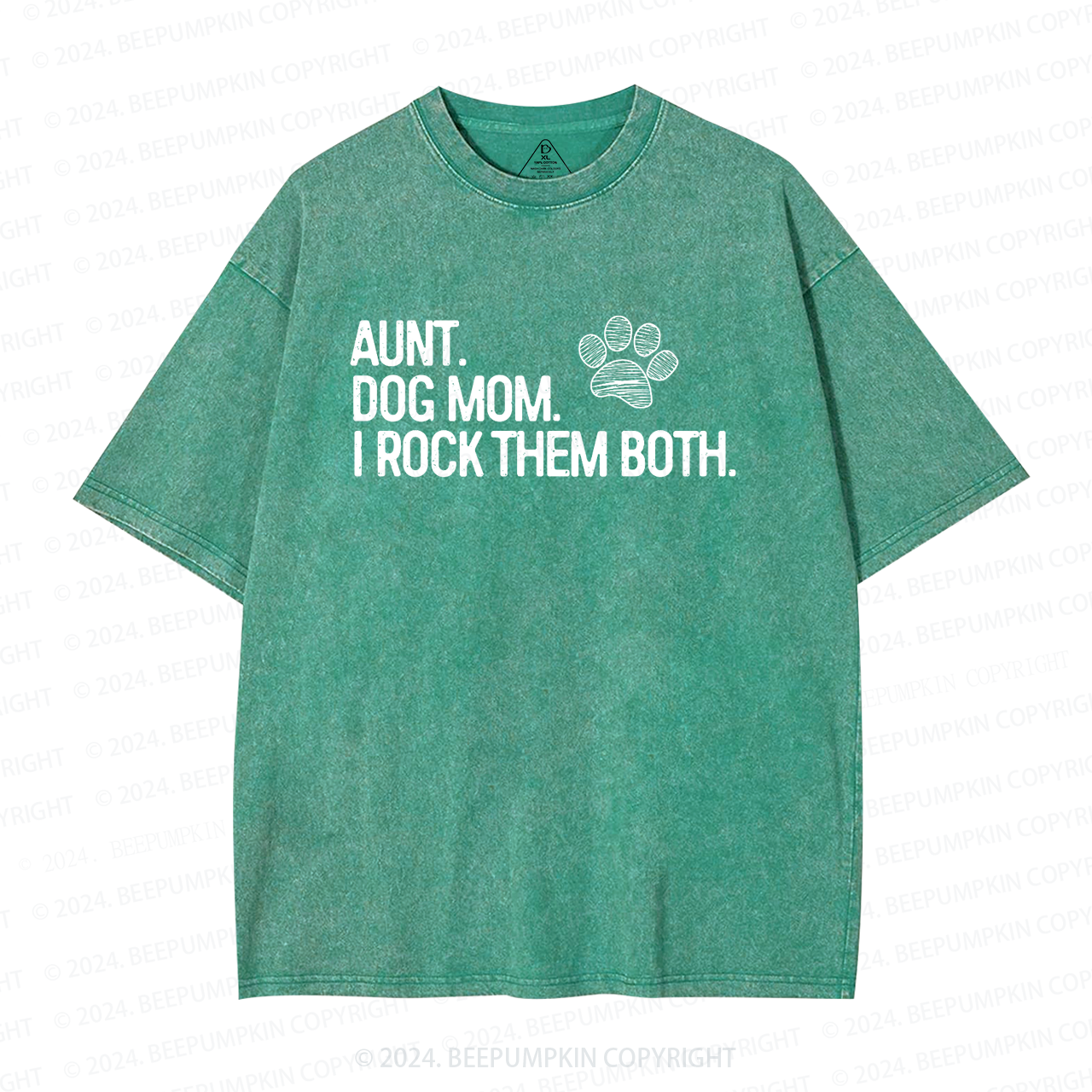 Aunt and Dog Mom Aunt Washed T-Shirts 