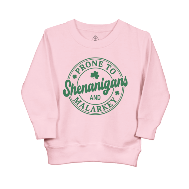 Prone To Shenanigans And Malarkey Kids Sweatshirt