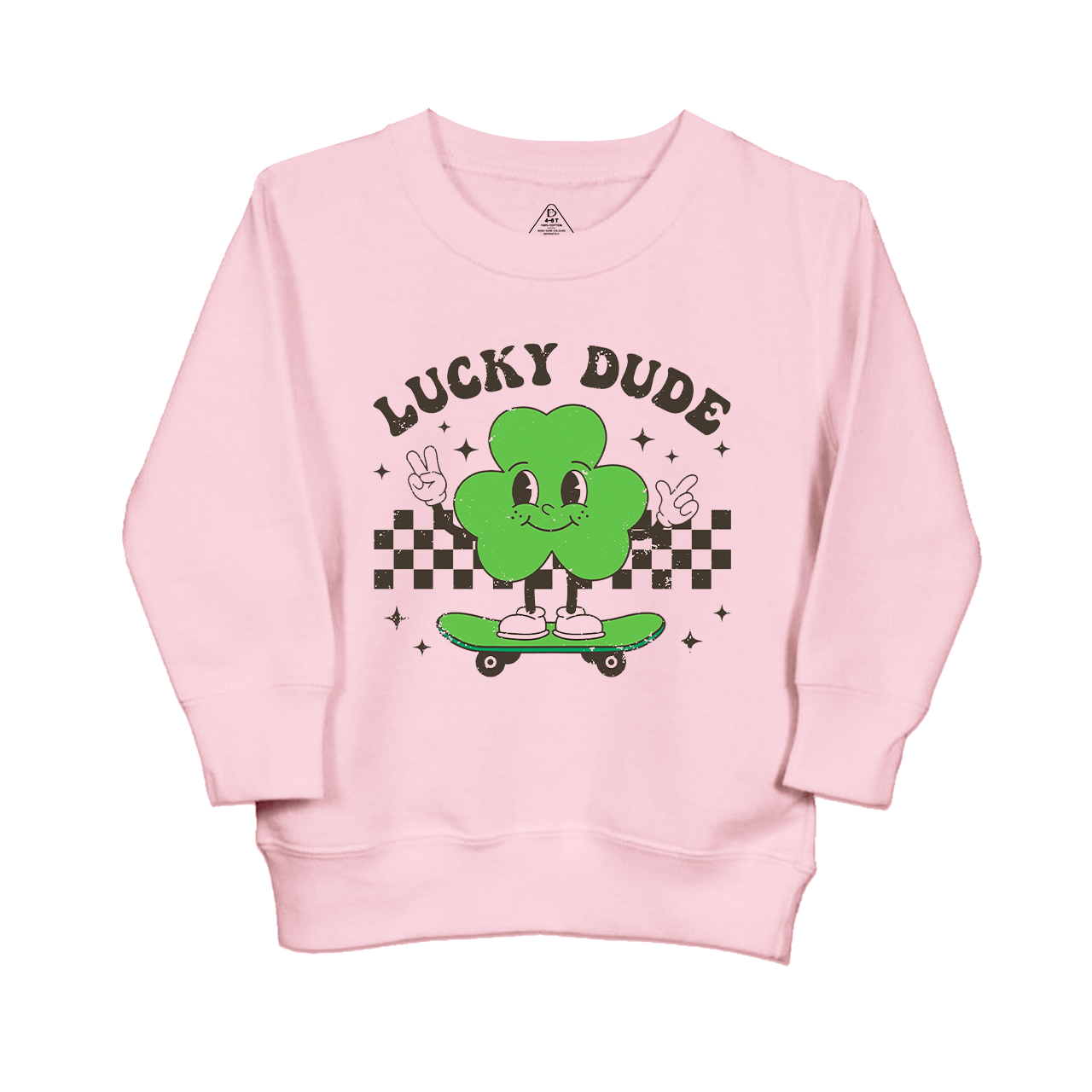 Skating Clover Lucky Dude Kids Sweatshirt