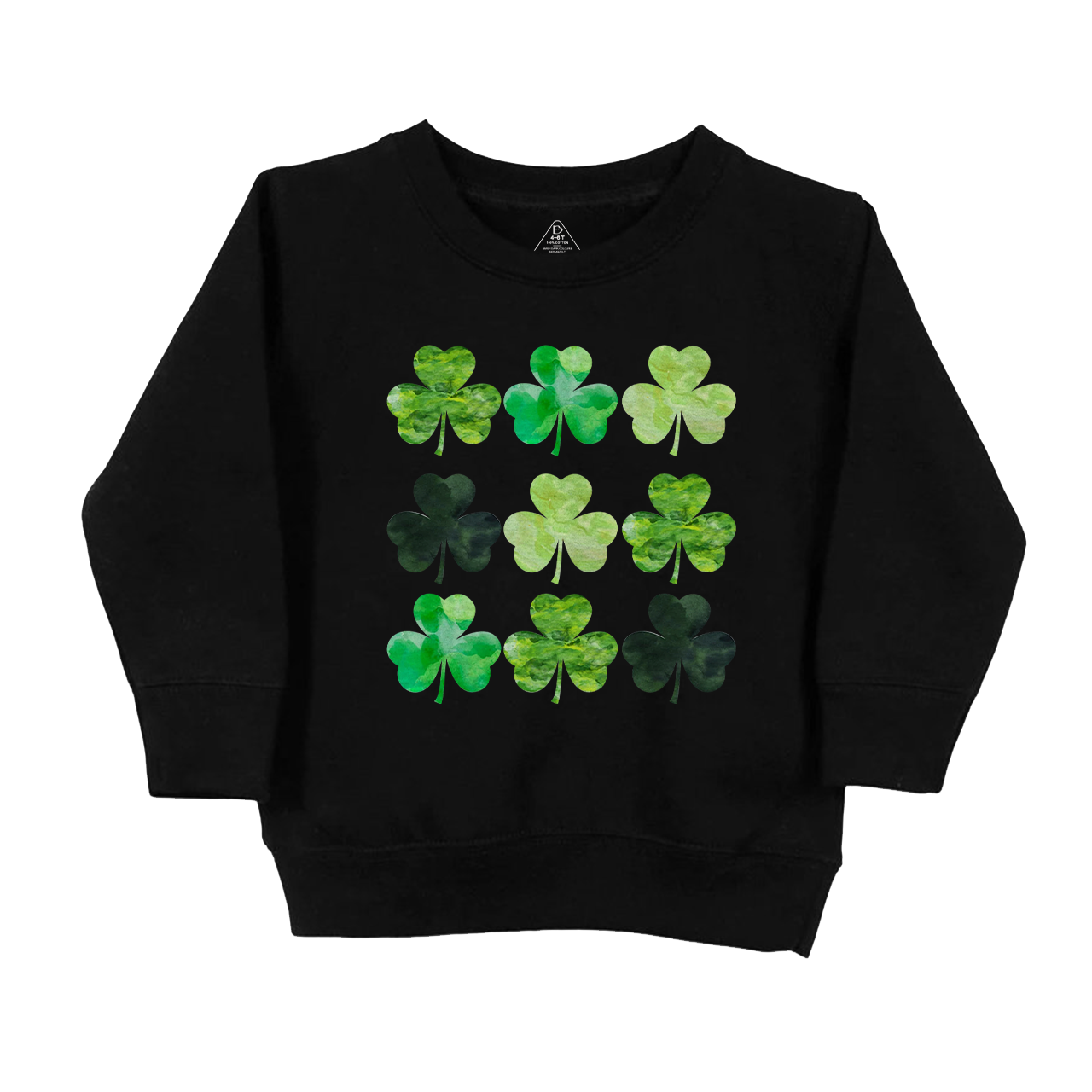 Watercolor Clovers St.Patricks Day Kids Sweatshirt