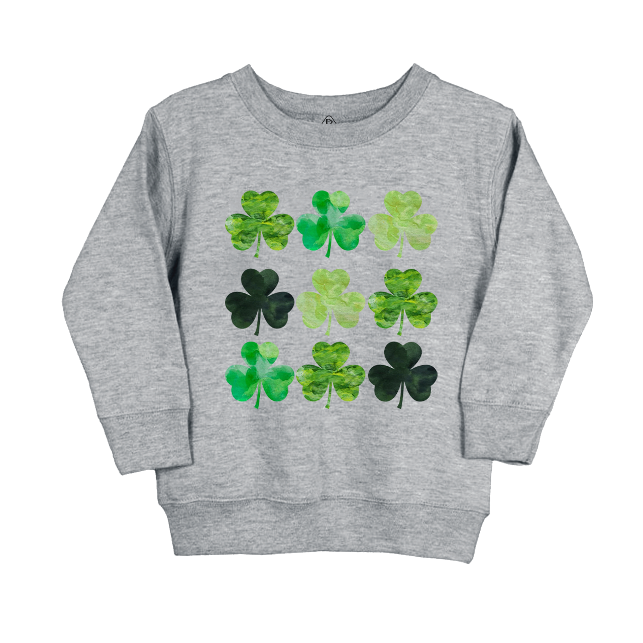 Watercolor Clovers St.Patricks Day Kids Sweatshirt