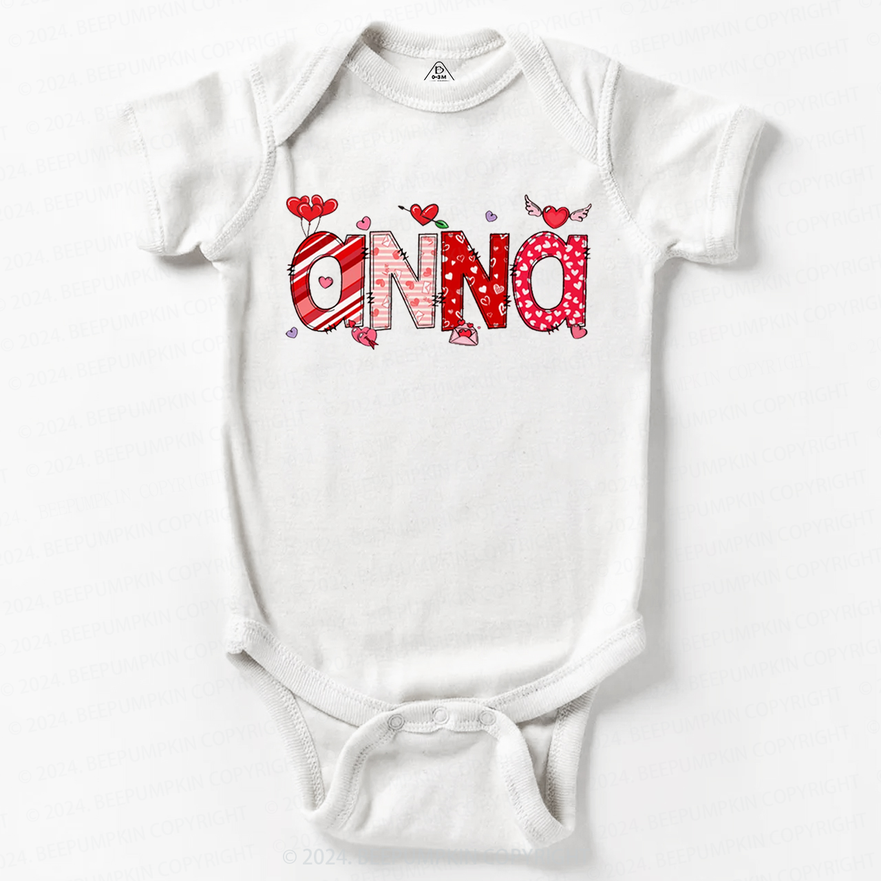 Personalized Valentine Love Balloon Valentine Bodysuit For Baby