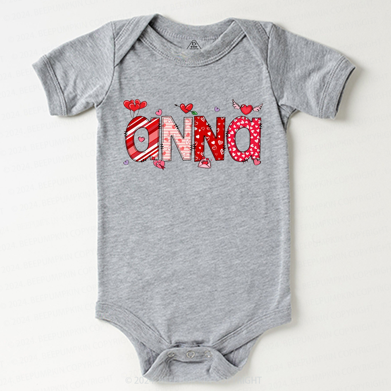 Personalized Valentine Love Balloon Valentine Bodysuit For Baby