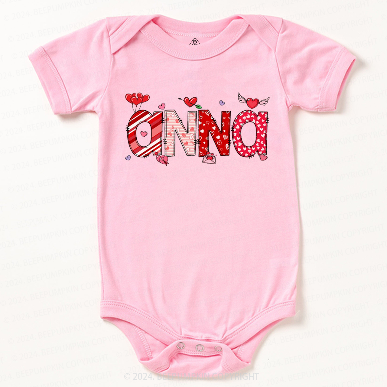 Personalized Valentine Love Balloon Valentine Bodysuit For Baby