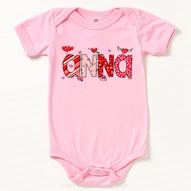 Personalized Valentine Love Balloon Valentine Bodysuit For Baby