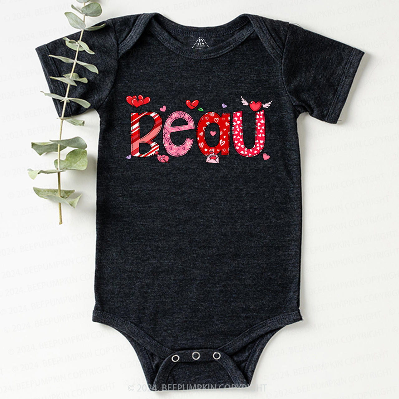 Personalized Valentine Love Balloon Valentine Bodysuit For Baby