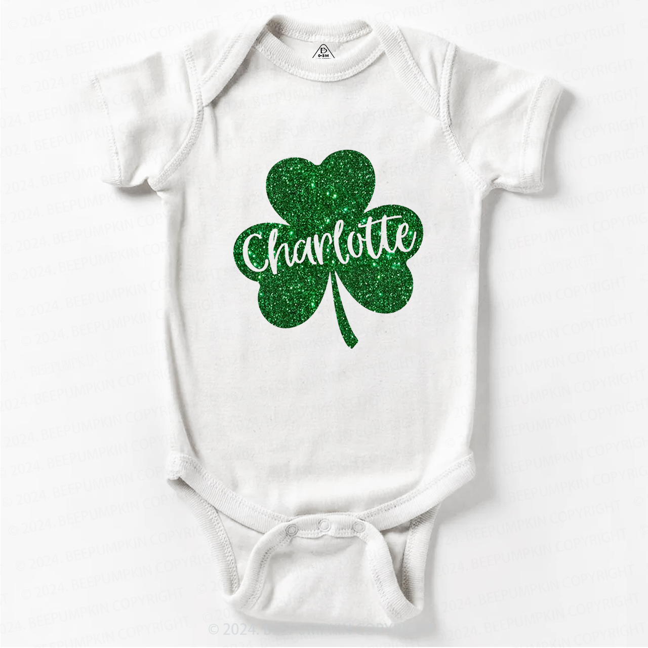 Personalized Name St Patricks Day Baby Bodysuit Beepumpkin