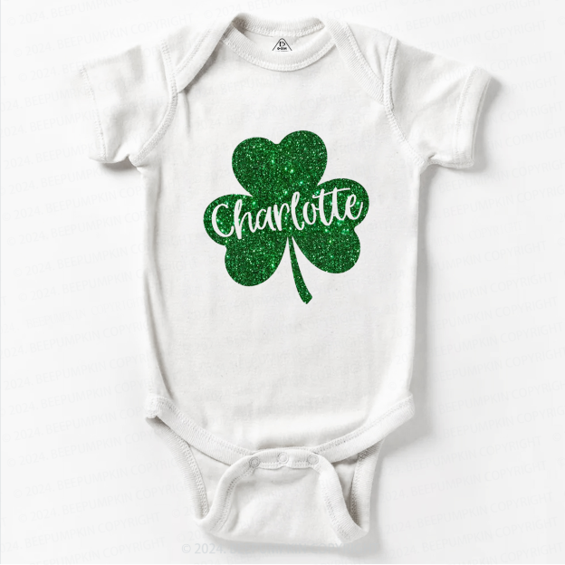 Personalized Name St Patricks Day Baby Bodysuit Beepumpkin