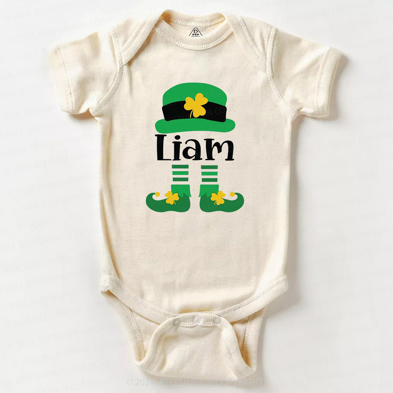 Personalized Nmae Fashion St. Patty Day Gift Baby Bodysuit Beepumpkin