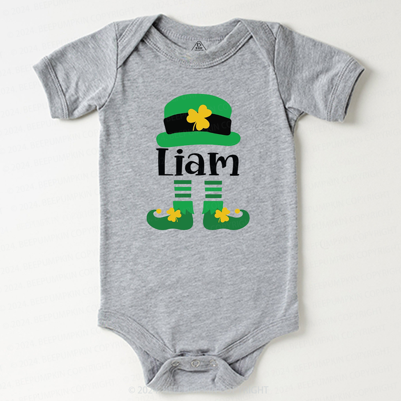 Personalized Nmae Fashion St. Patty Day Gift Baby Bodysuit Beepumpkin