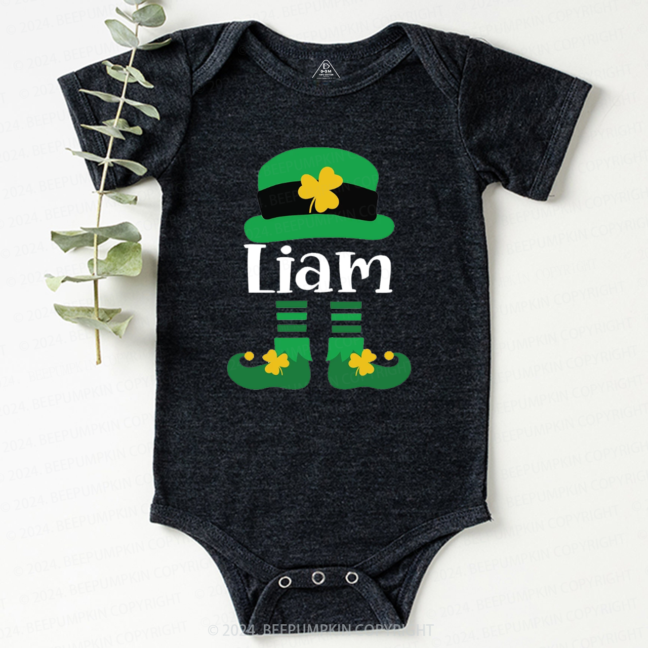 Personalized Nmae Fashion St. Patty Day Gift Baby Bodysuit Beepumpkin