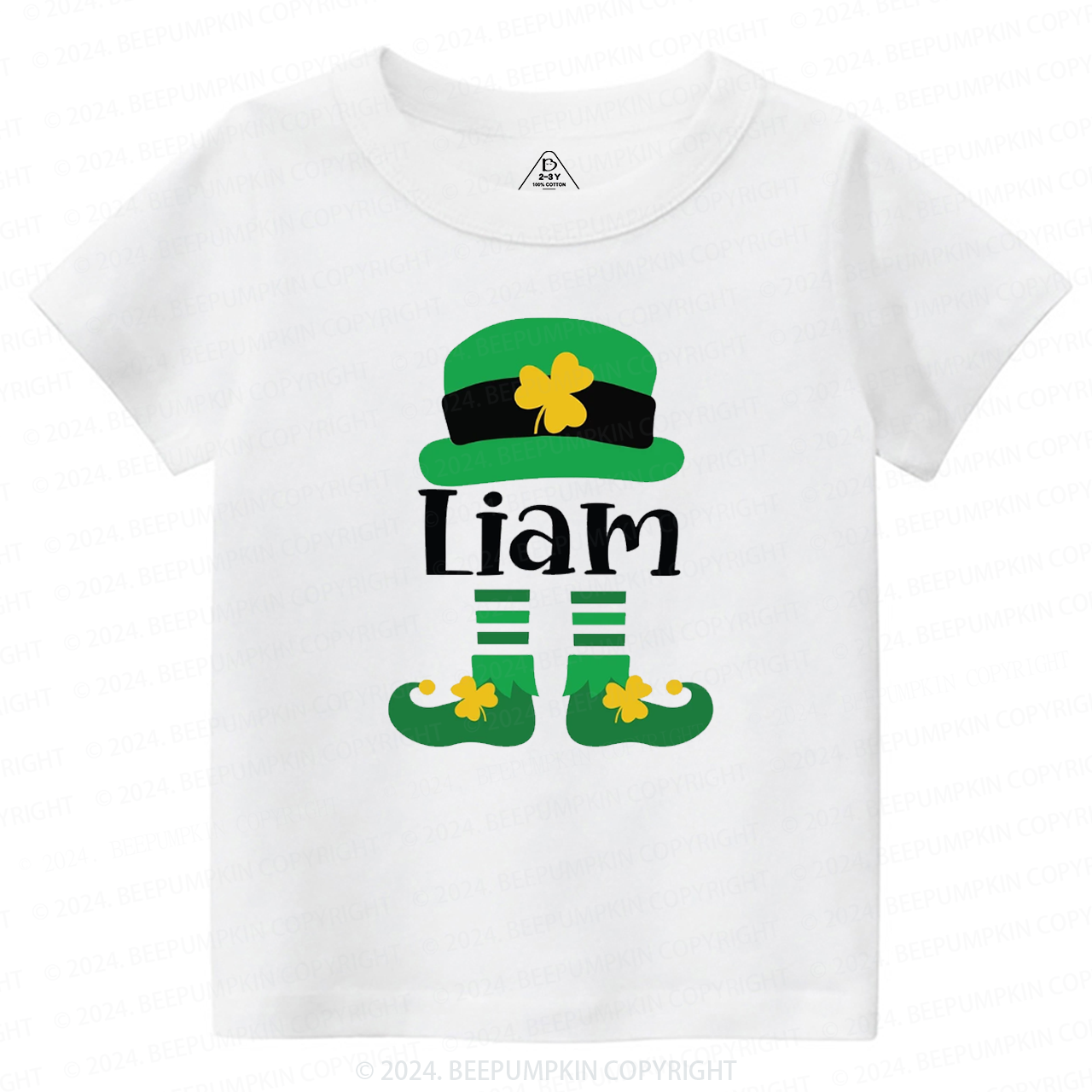 Personalized Name Fashion St. Patty Day Gift Toddler Tees