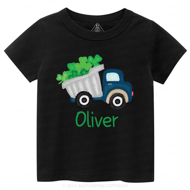 Personalized Shamrock Truck St.Patricks Day Toddler Tees