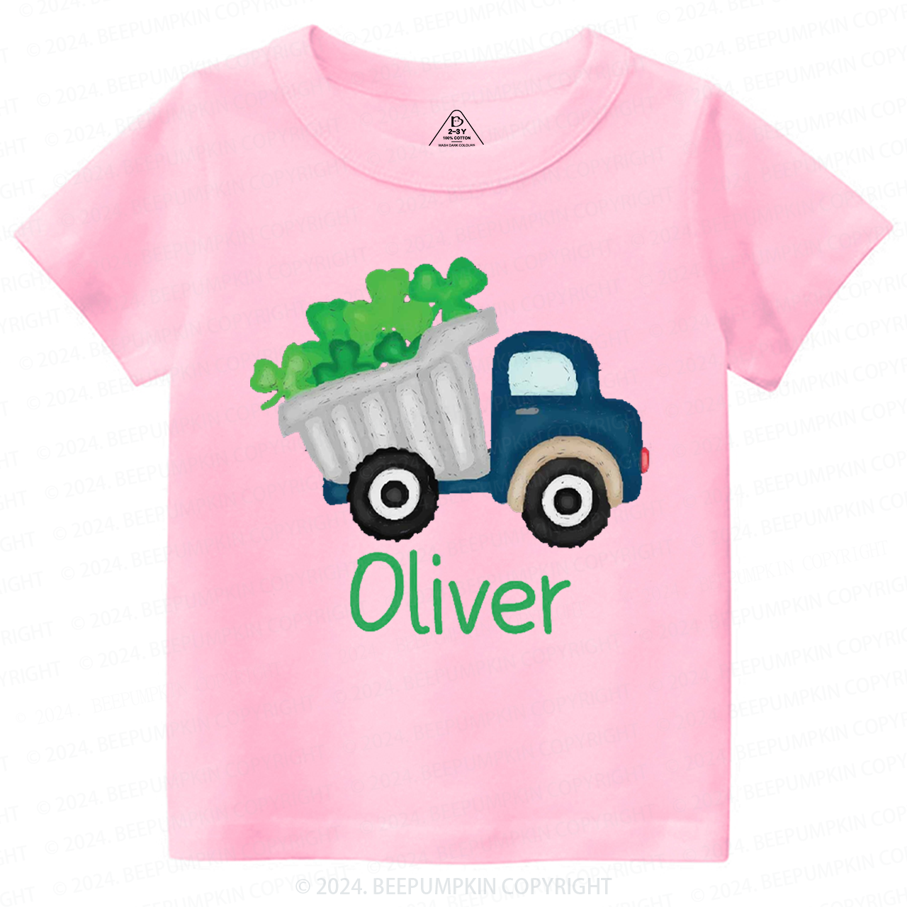 Personalized Shamrock Truck St.Patricks Day Toddler Tees