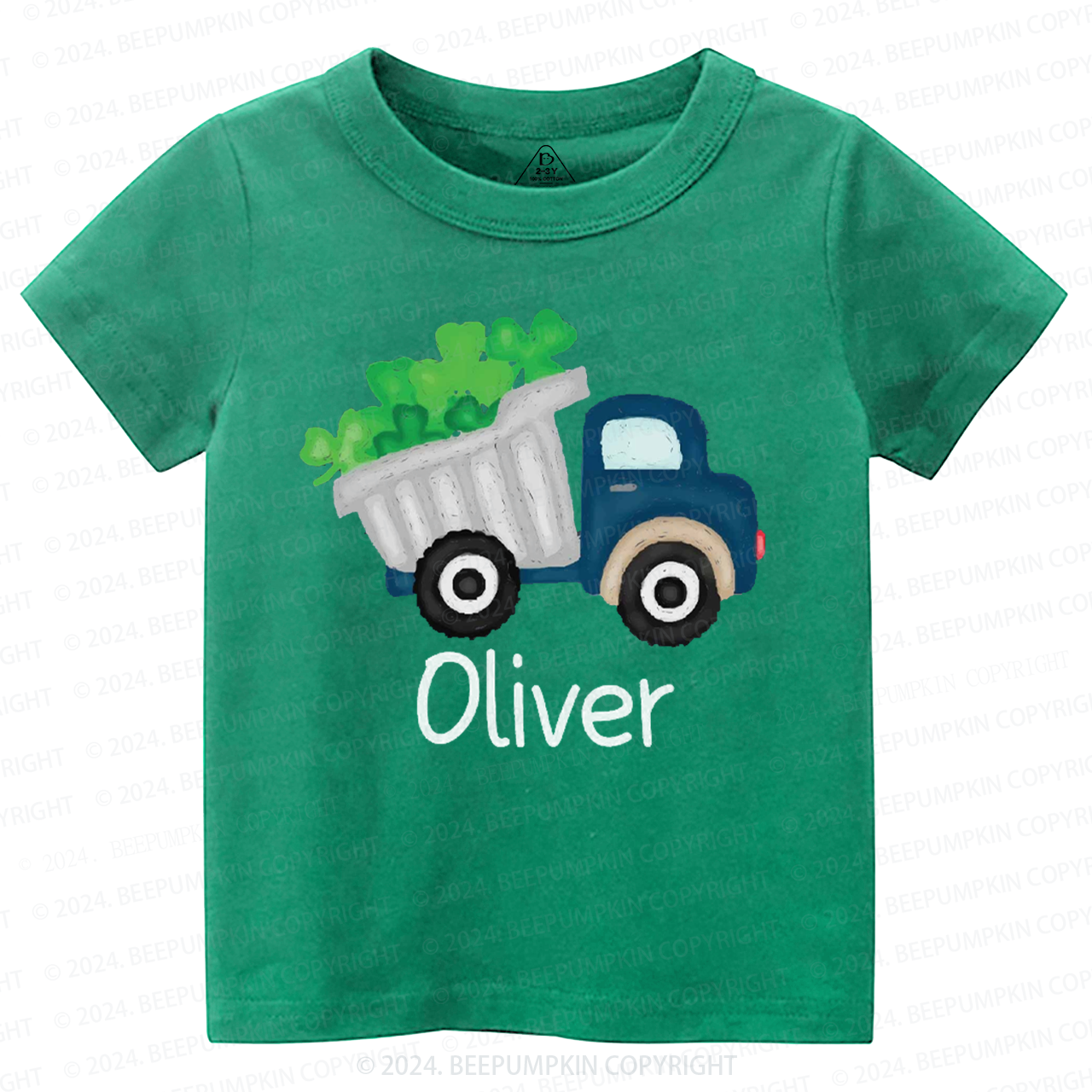 Personalized Shamrock Truck St.Patricks Day Toddler Tees