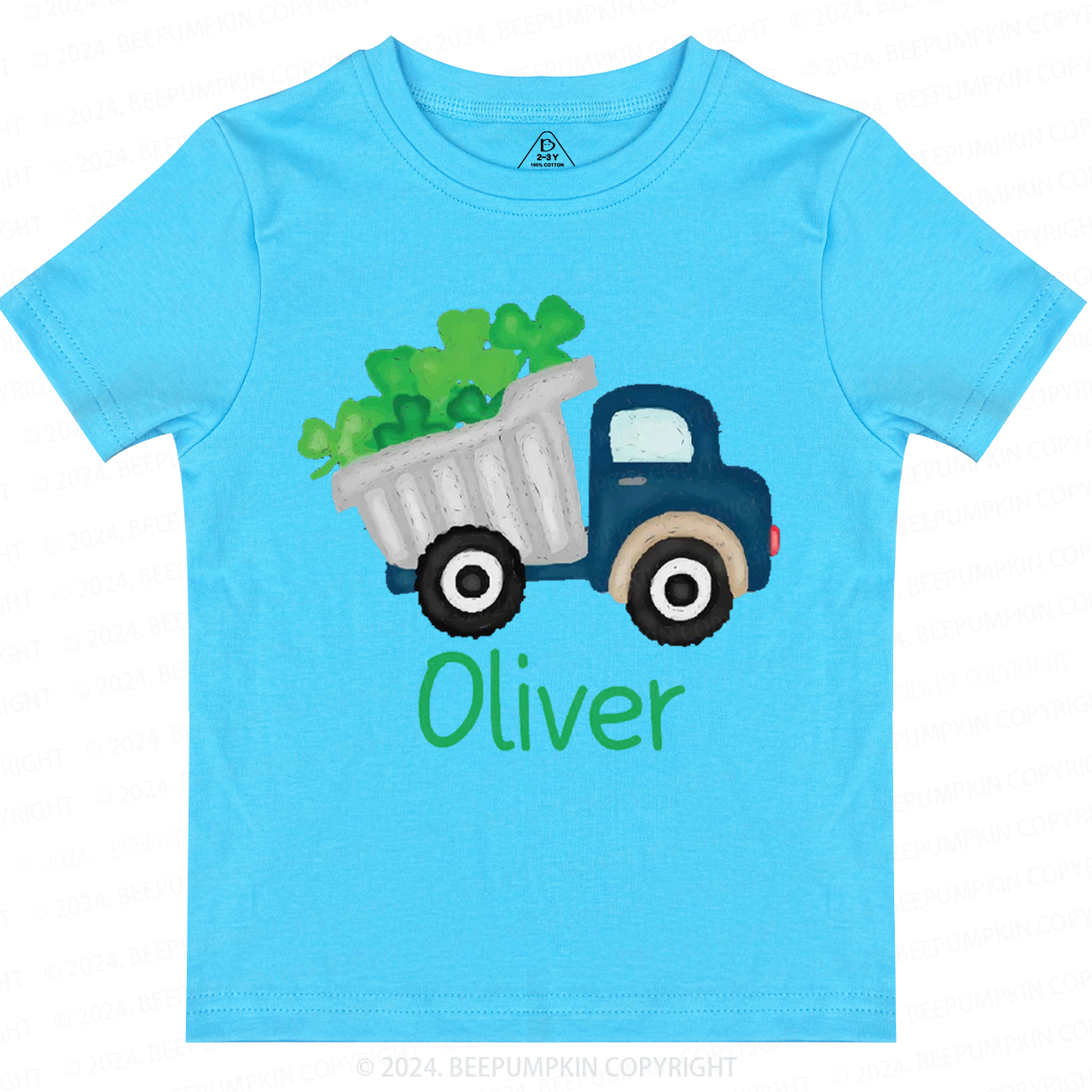 Personalized Shamrock Truck St.Patricks Day Toddler Tees