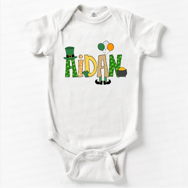 Personalized Elf St Patricks Day Baby Bodysuit Beepumpkin