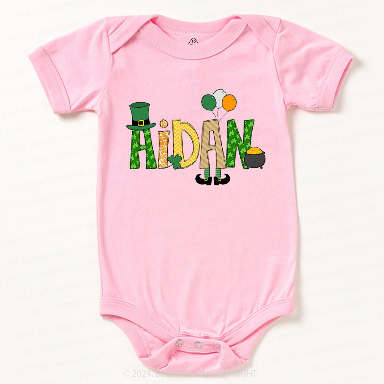 Personalized Elf St Patricks Day Baby Bodysuit Beepumpkin