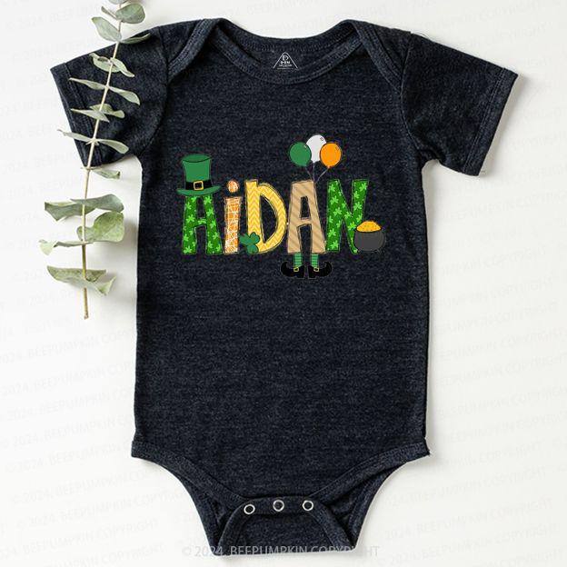Personalized Elf St Patricks Day Baby Bodysuit Beepumpkin